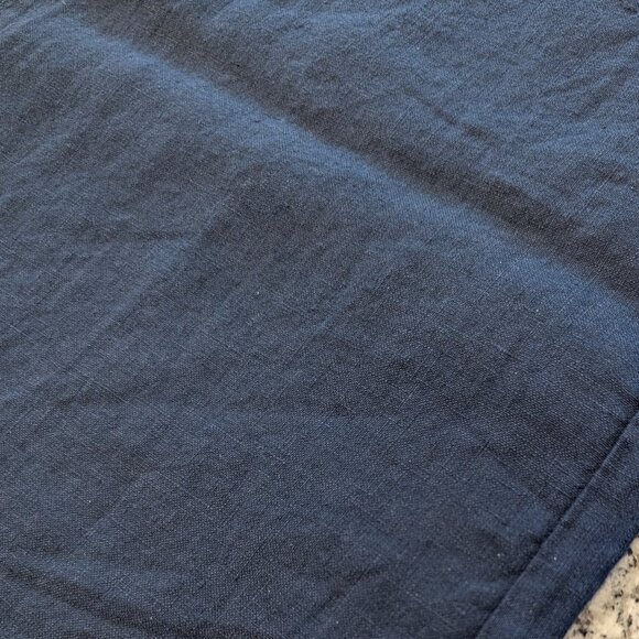 THE WHITE CO. 100% Linen Pants 10 Navy Cotton Side Stripe Drawstring Pockets - Picture 2 of 6